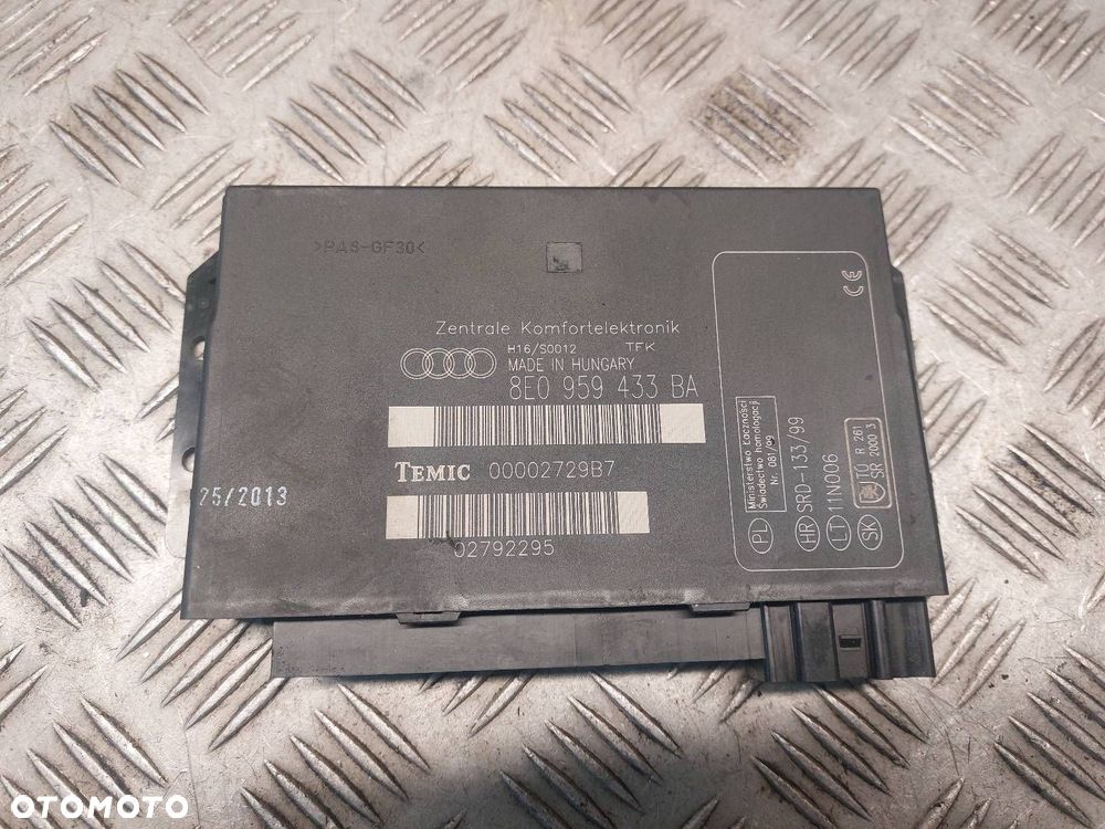 MODUŁ KOMFORTU AUDI A4 B6 1.9 TDI 8E0959433BA - 1