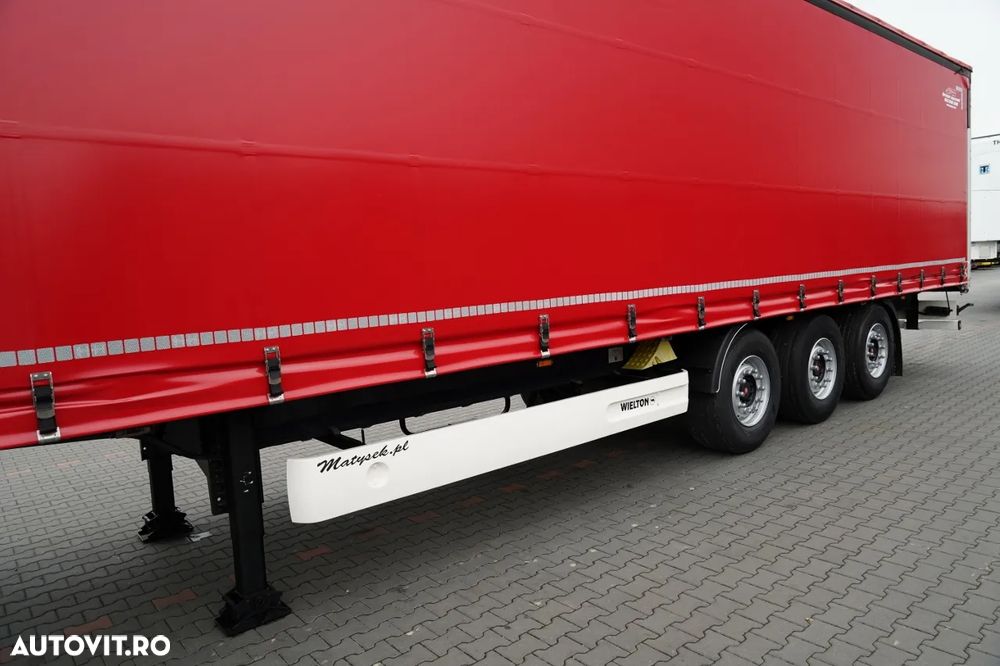 Wielton / CORTINĂ STANDARD / REMORCA DIN OȚEL - 9 M / AXĂ CULISANTĂ / SAF / ACOPERIȘ CULISANT / - 10