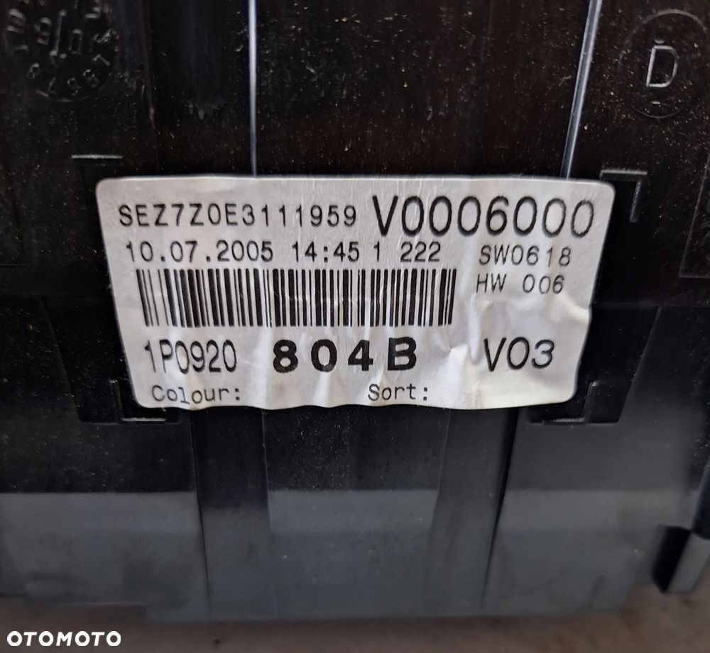 LICZNIK ZEGARY SEAT LEON 2 1.6B EUR 1P0920804B - 4