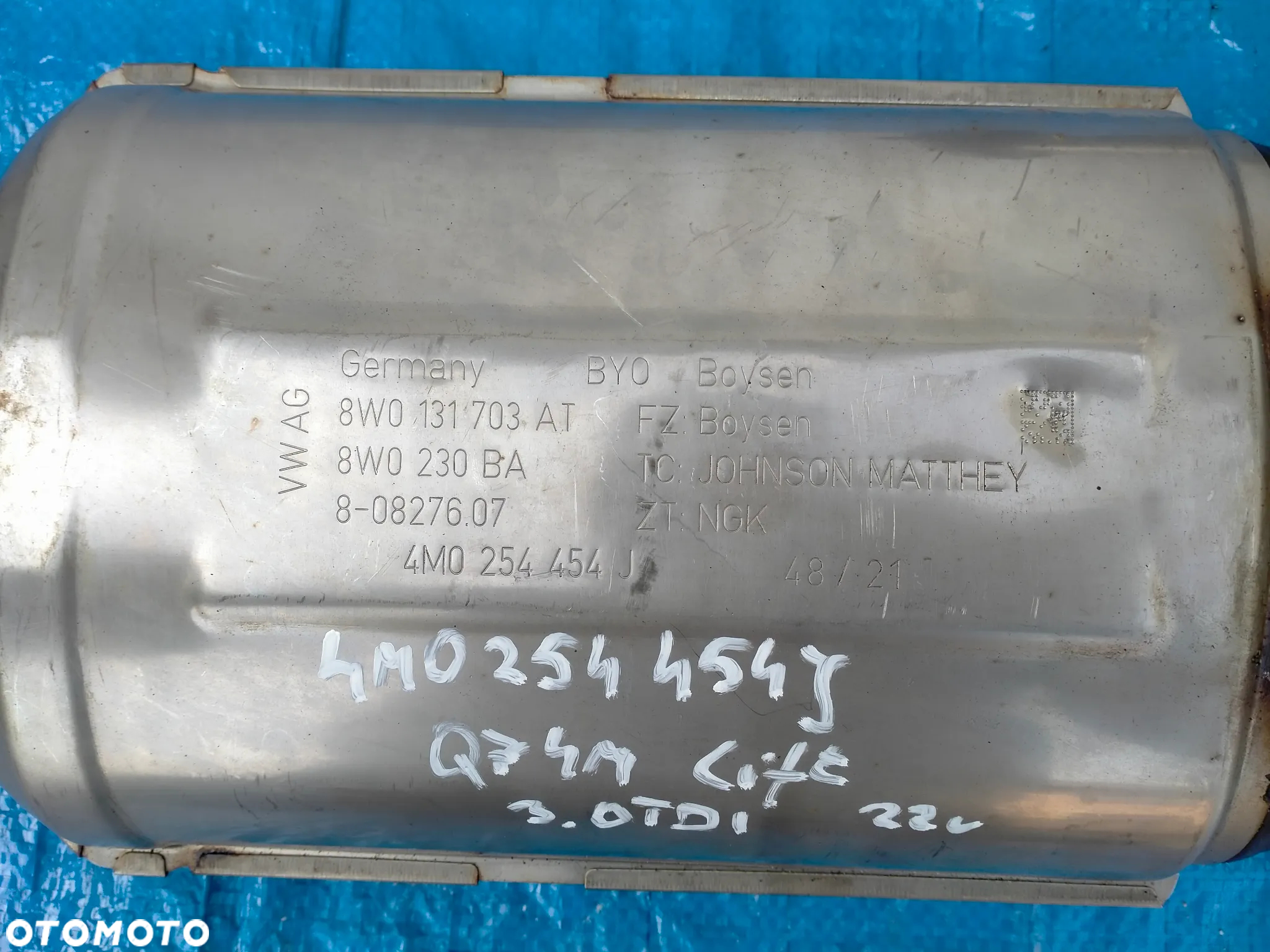 AUDI Q7 4M LIFT 3.0 TDI / 4M0254454J / Filtr DPF Katalizator / CZUJNIK  / 30tys km / ORYGINAŁ - 2