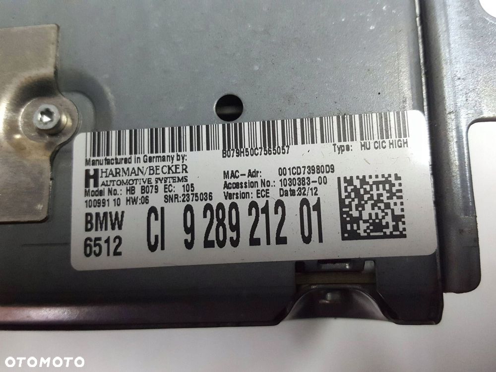 BMW F30 F31 11-14r RADIO NAWIGACJA 9289212 - 4