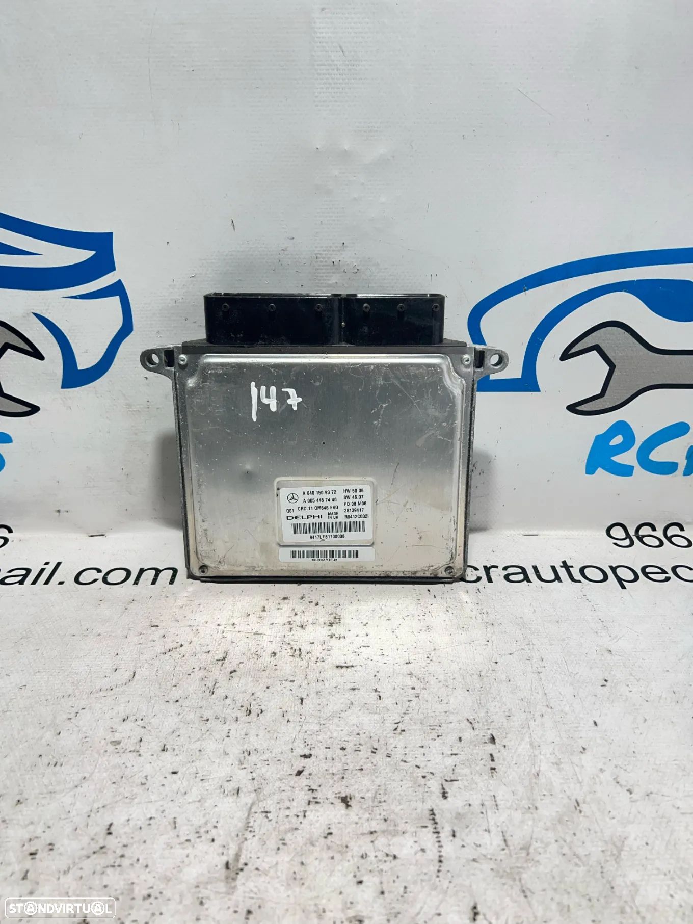 .Centralina Motor Delphi Mercedes Benz 2.2 CDi 646.811 A 646 150 93 72 / R0412C032i CRD.11 OM646 EVO - 1