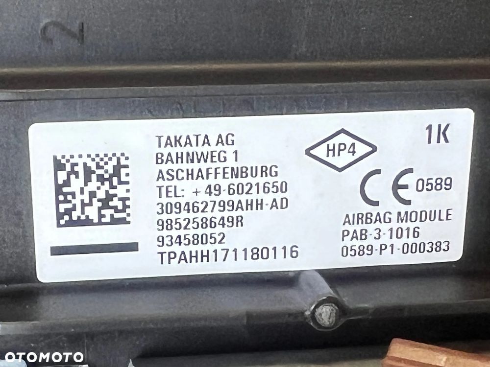PODUSZKA PASAŻERA AIR BAG RENAULT TRAFIC III OPEL VIVARO B ORYGINAŁ 985258649R - 4