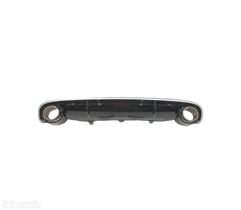 DIFUSOR AUDI A7 12-15 LOOK RS7 + PONTEIRAS DE ESCAPE PRETO BRILHANTE - 3