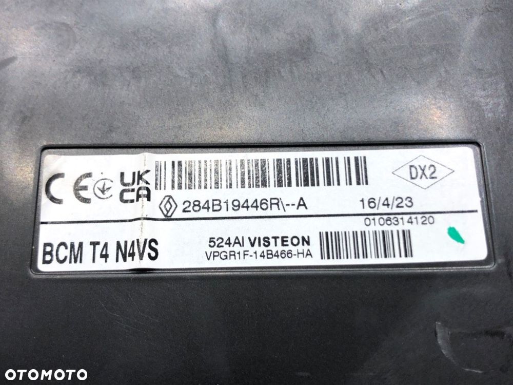 MODUŁ BCM  DACIA DUSTER (HM_) 2017 - 2022 1.0 TCe 90 67 kW [91 KM] benzyna 2021 - 2022 284B19446R - 4