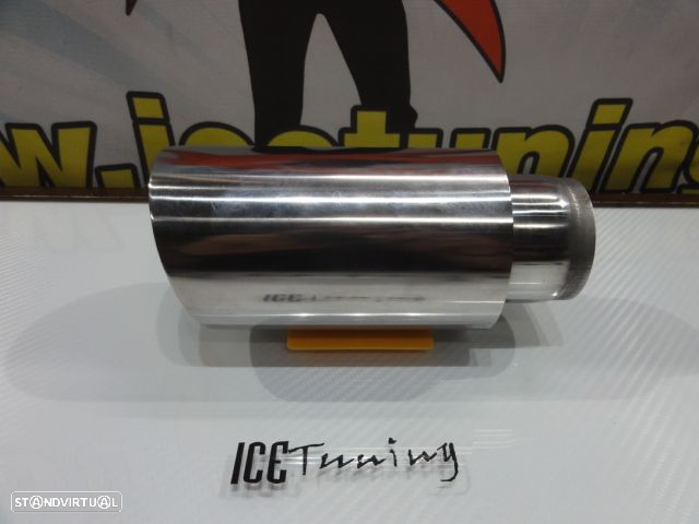 Ponteiras De Escape Redonda 88mm X 195MM 100% Inox - 6