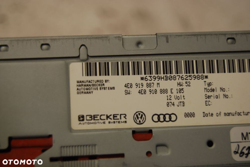 CZYTNIK NAWIGACJI 4E0919887M AUDI Q7 A6 C6 A8 4E0919887D - 3