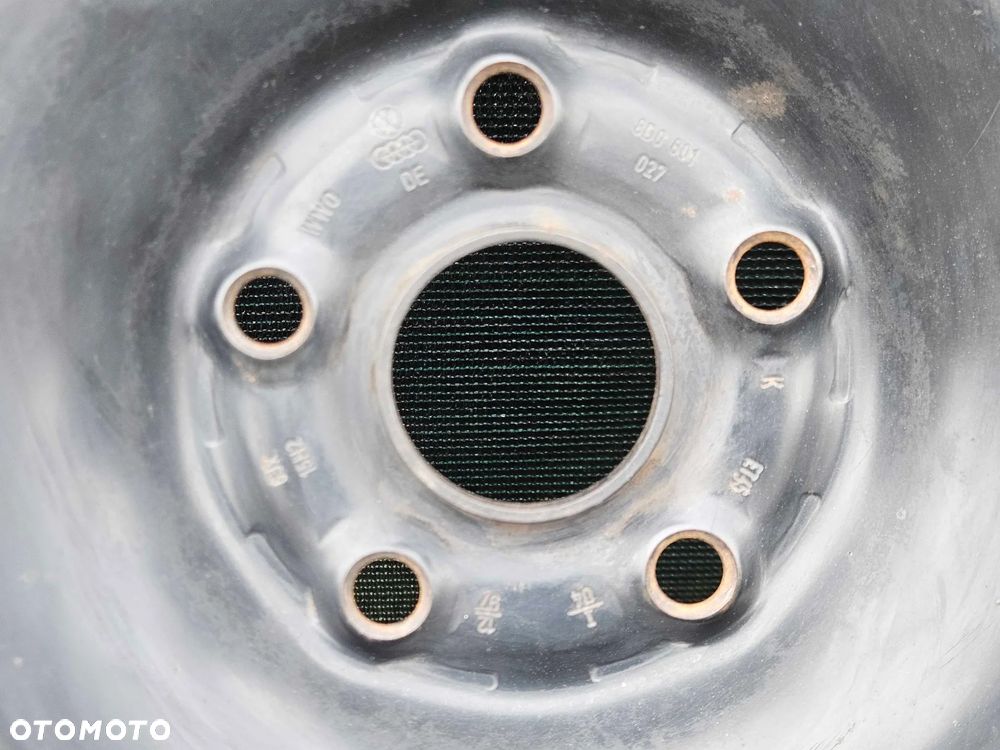 Koło 8D0601027 Felga Blaszak Zapasowe Zapasówka R15 5x112 6J ET45 195/65 VW Passat B5 Audi A4 B6 Skoda Seat - 5