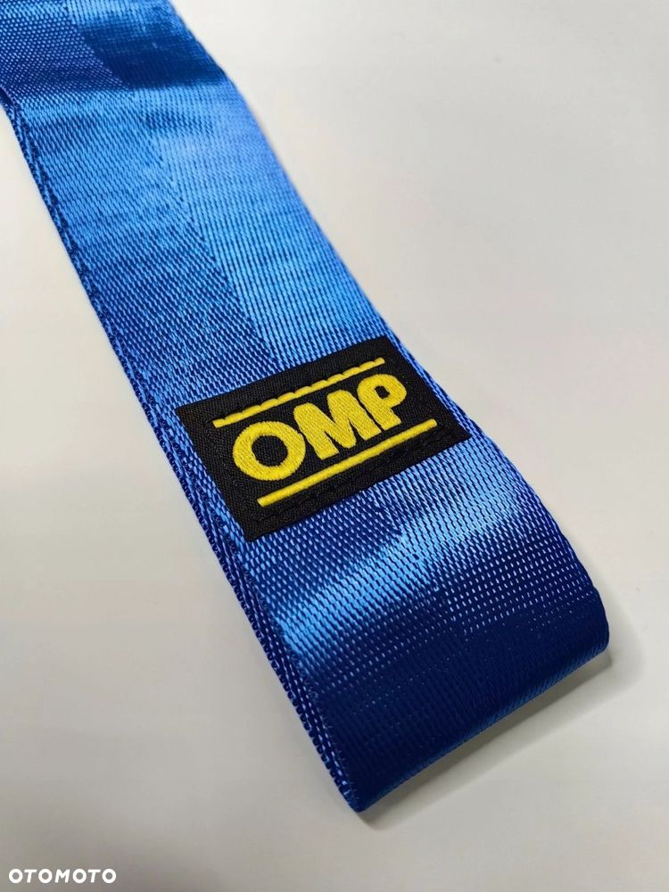 Pas Holowniczy tow strap OMP czarny BLUE niebieski - 2