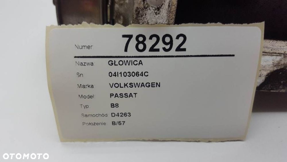 GŁOWICA 04L103064C PASSAT B8 2.0 TDI 110kw 150km - 6