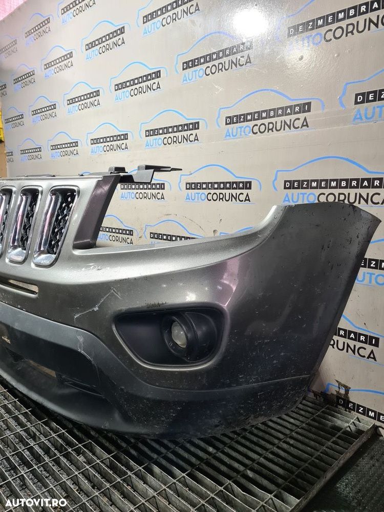 Bara fata Jeep Compass 2011 - 2015 ARGINTIU (809) model fara spalatoare far - 3