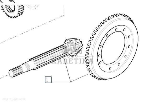New Holland T7000 T7030 Atak Tylnego Mostu Wałek Atakujący Koło Talerzowe CZĘŚCI 5185925 92131589