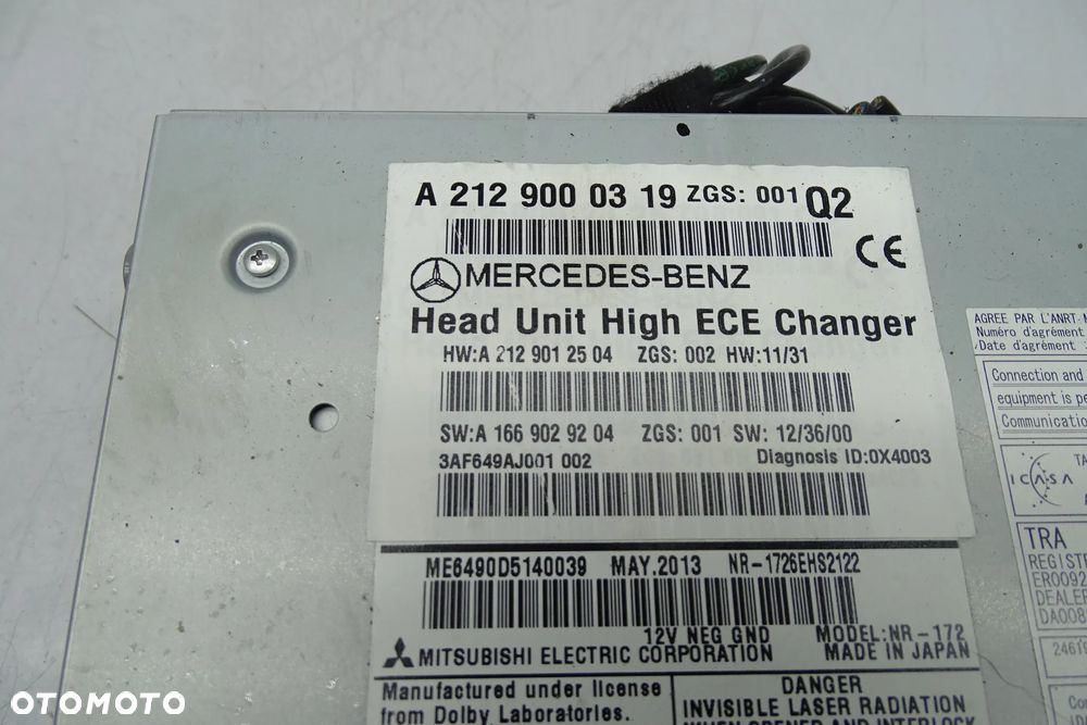 Mercedes E Klasa W212 LIFT Radio Monitor A2129000319 A2129018103 - 8