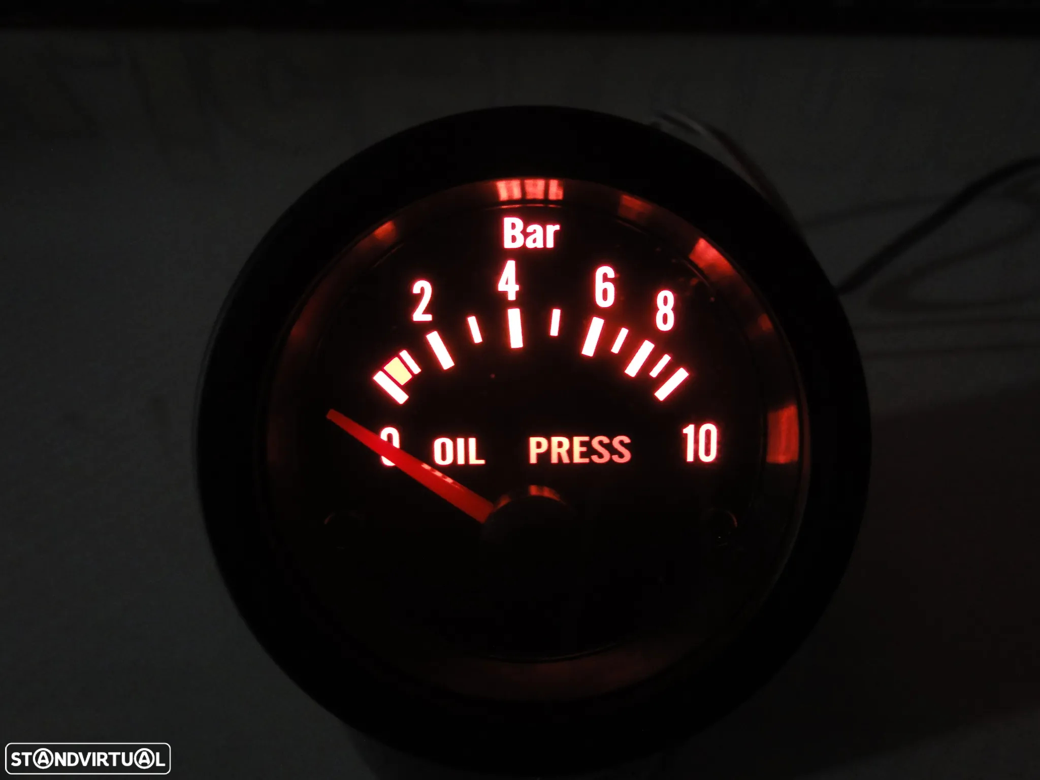 Manómetro fundo preto estilo VDO / Od school disponível em Amperímetro, pressão do turbo, pressão do oleo, temperatura do oleo, temperatura da água, voltagem, vacuo - 23
