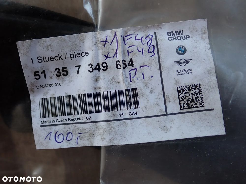 BMW X1 F48 F49 USZCZELKA DRZWI PRAWY TYŁ 7349664 - 3
