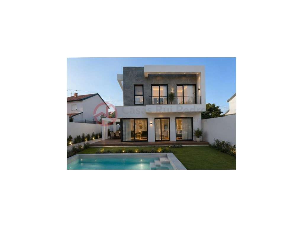 Moradia T4 com Piscina, em Charneca de Caparica - Grande imagem: 2/54