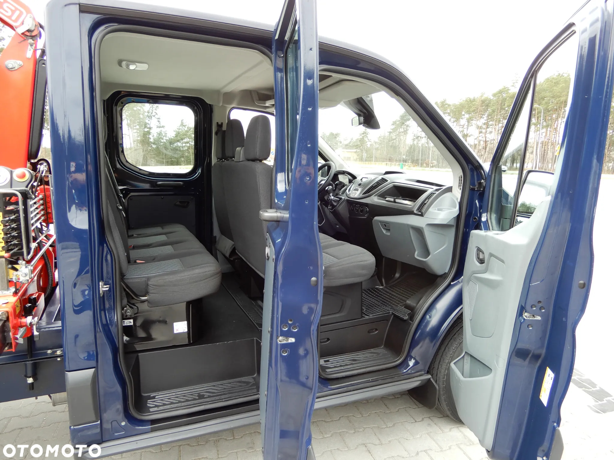 Ford Transit 2.0 EcoBlue 170 KM Wersja TREND Doka Brygadowy Dubel Podwójna Kabina Bliźniak HDS FASSI F40B.0.22 Udźwig 995 Kg Zasięg 6.30 Cm 7-Mio Os.+2120 Kg Ładowność Serwis Do Końca 60 Tys Przeb Stan Jak Nowy - 22