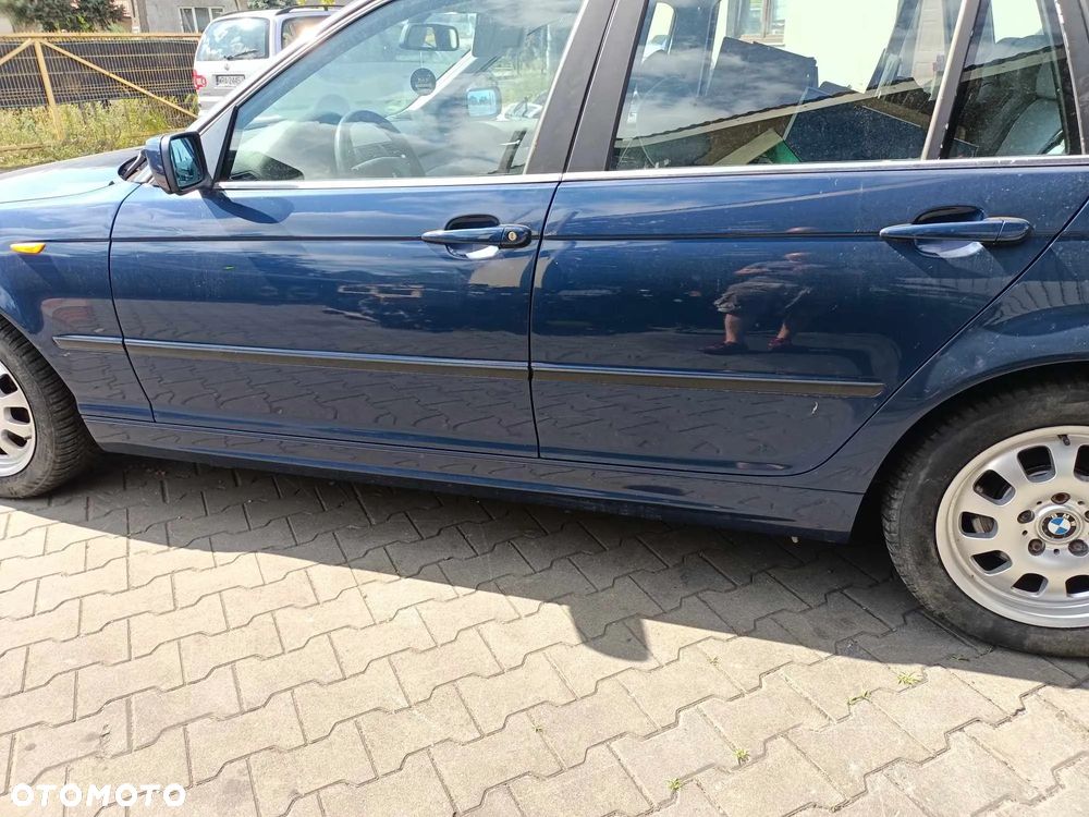 Drzwi tył tylne lewe BMW E46 sedan kombi A07 mysticblau ładne