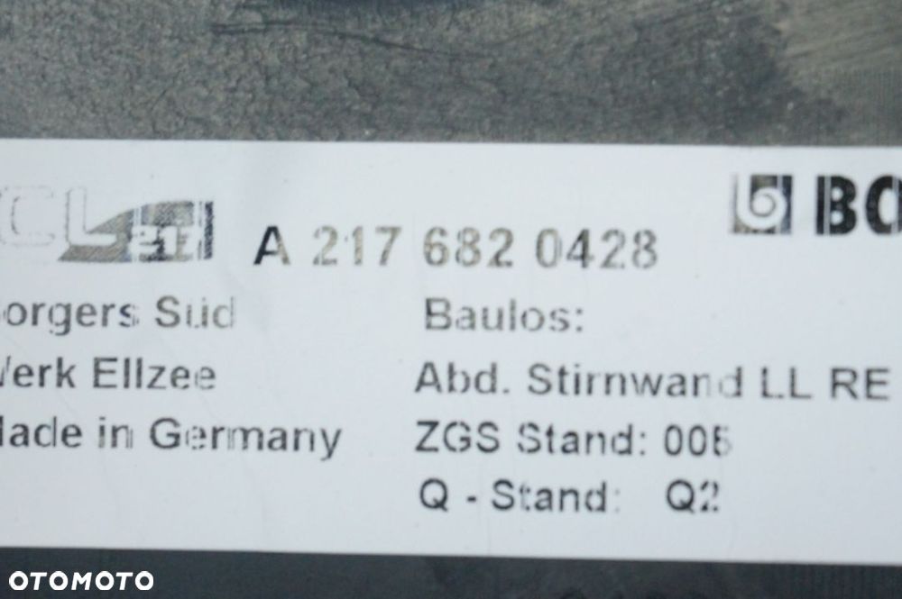 Wygłuszenie Ściany Grodziowej Mercedes W217 A2176820428 - 3