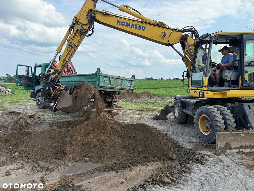 Komatsu Koparka kołowa Komatsu PW 148 Pług podpory Klima Centralne smarowanie Rototil Ramię 2 razy łamane PIĘKNA - 19