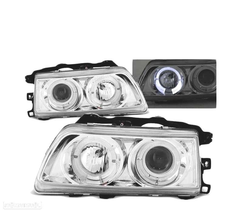 FARÓIS ANGEL EYES PARA HONDA CRX 87-89 CHROME CROMADO - 1