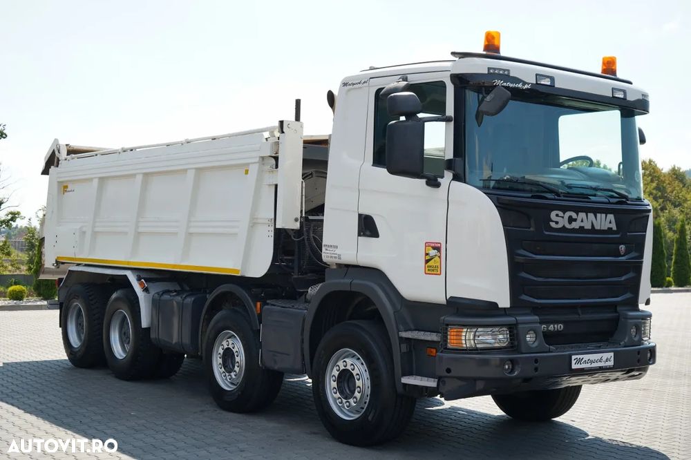 Scania G 410 / 8X4 / CAROSERIE BACĂ ASFALT / 2X CLAPETĂ HIDRAULICĂ / ACOPERIȘ HIDRAULIC / PENTRU PAVINGURI - 5