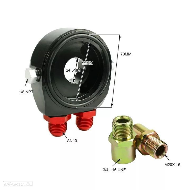 Bolacha Adaptação Radiador Óleo Universal - Preto - 2