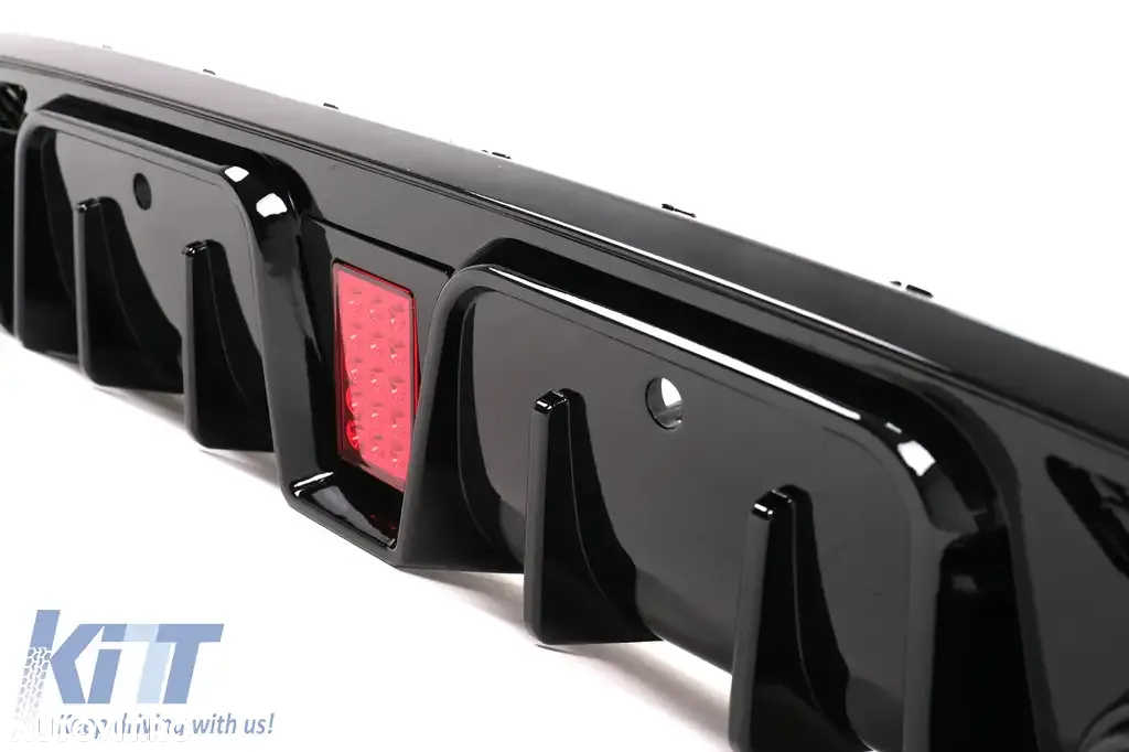 Difuzor Bara Spate compatibil cu Mercedes C-Class W205 S205 (2014-2020) pentru Sport Line - 5
