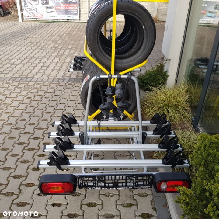 1x Bagażnik aluminiowy na hak platforma rowerowa dla maksymalnie 4 rowerów GIRO 4 13 pin Poznań - 1