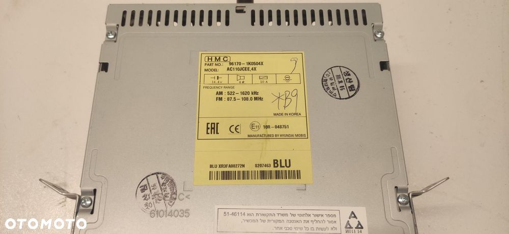 RADIOODTWARZACZ RADIO HYUNDAI IX20 96170-1K0504 09-19 - 2