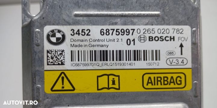 Modul airbag 6875997 BMW Seria 5 F07/F10/F11 [facelift] [2013 - 2017] - 2