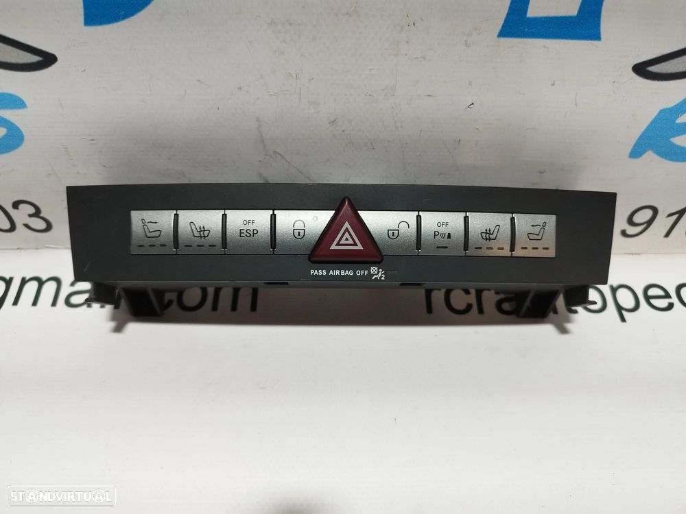 BOTÃO 4 PISCAS ESP CONTROL AQUECIMENTO DE BANCOS TRANCAR PORTAS MERCEDES SLK R171 1718208310 - 1