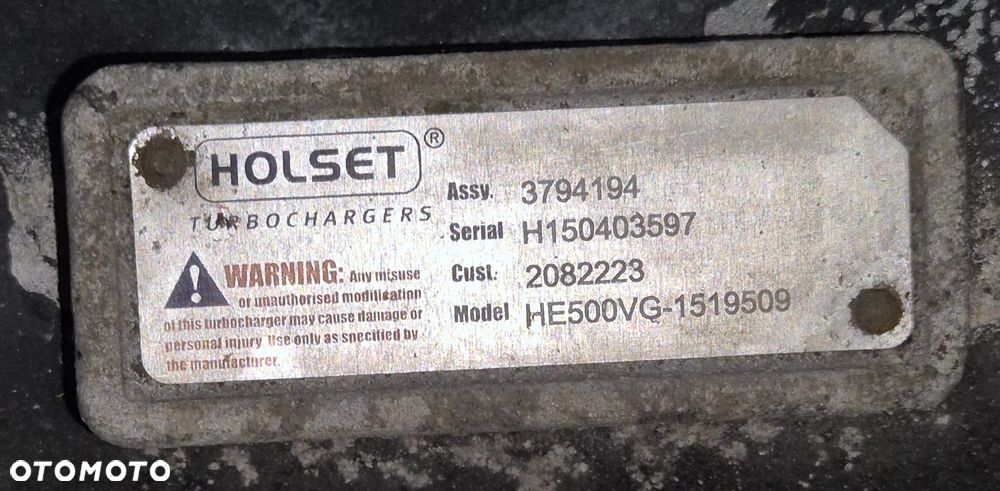 3794194 HE500VG-1519509 SCANIA TURBOSPREZARKA TURBINA HOLSET VTG - 2