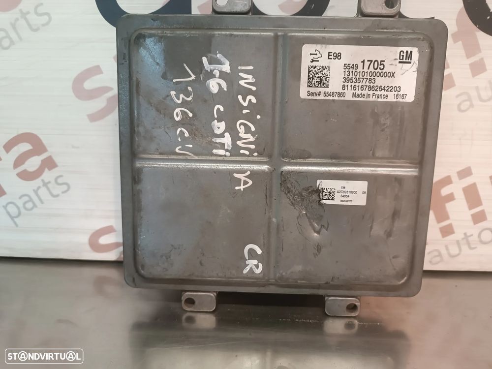 UNIDADE / CENTRALINA DO MOTOR OPEL INSIGNIA 1.6CDTI 55491705 55487860 - 5