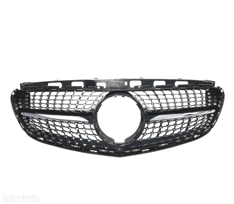GRELHA DIANTEIRA MERCEDES CLASE E W212 AMG 14-16 LOOK DIAMOND PRETO - 2