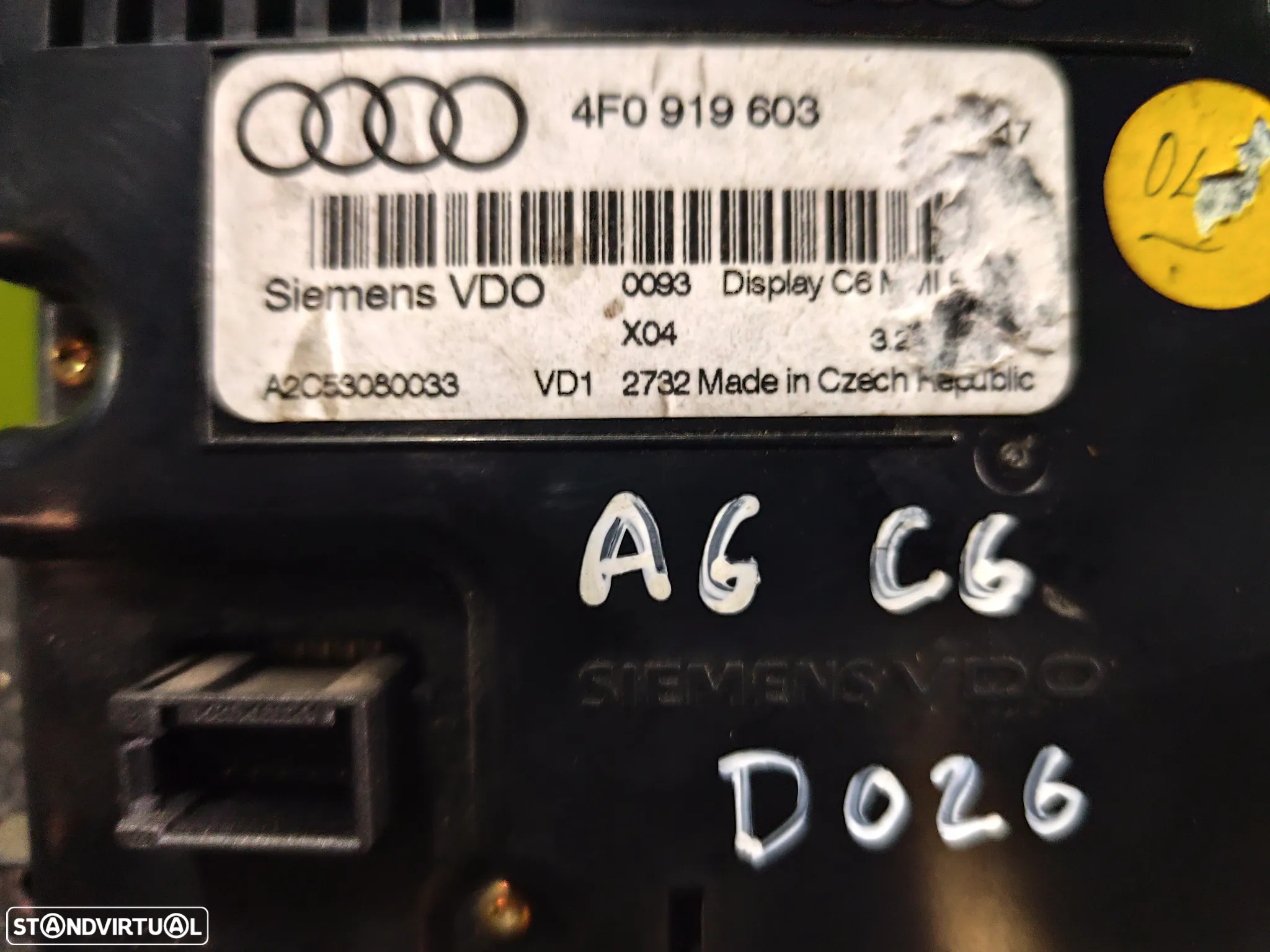 AUDI A6 C6 DISPLAY RADIO - D026 - 4
