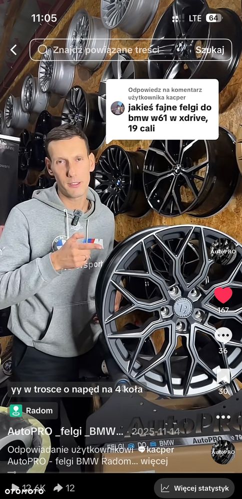 NOWE alufelgi 5x120 19 felgi do BMW seria 3 5 F10 Z3 Z4 E46 X3 E83 E90 F30 F32 F34 GT F01 F12 F20 E87 F22 E60 xDrive jak M pakiet Styling 826 Carbonado Solid Japan Racing czarne polerowane - 26