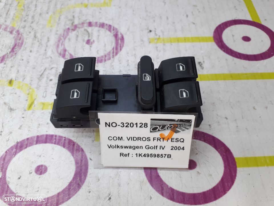 Comando de Vidros Frt / Esq Volkswagen Golf IV de 2004 - Ref : 1K4959857B - NO320128 - 1