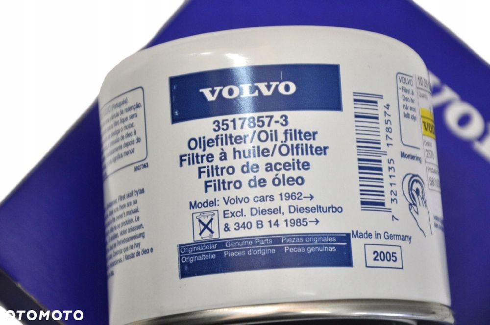 VOLVO 240 260 740 760 850 oryginał filtr oleju OE 3517857 - 4