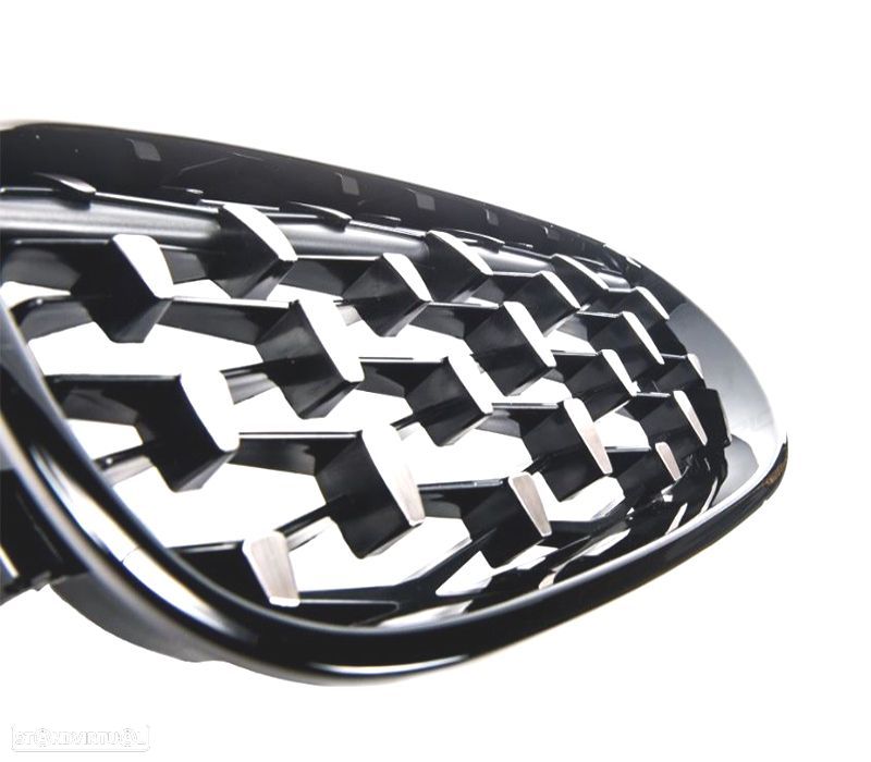 GRELHAS FRONTAIS BMW E60 E61 03-10 DIAMANTE PRETO BLACK DIAMOND - 2