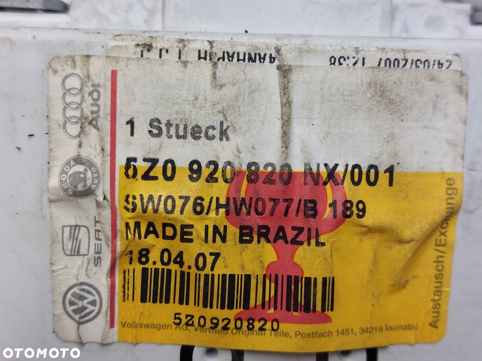 ZESTAW STARTOWY VOLKSWAGEN FOX I 03D906033H 6Q1937049D 5Z0920820NX - 6