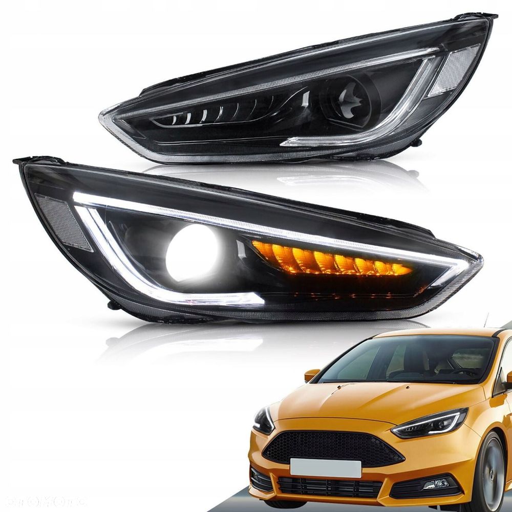 Reflektor Lampa kpl Vland Dayline LED Neon Tuning Ford Focus III mk3 Lift - 4