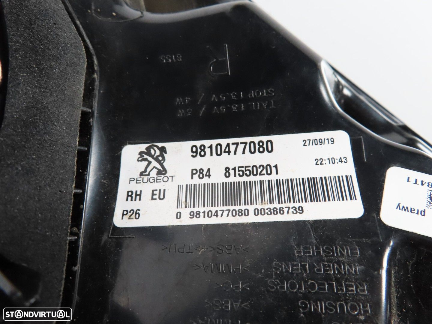 Farolim Direito/Trás Usado / Original PEUGEOT 3008 SUV (M_) 9810477080 - 4