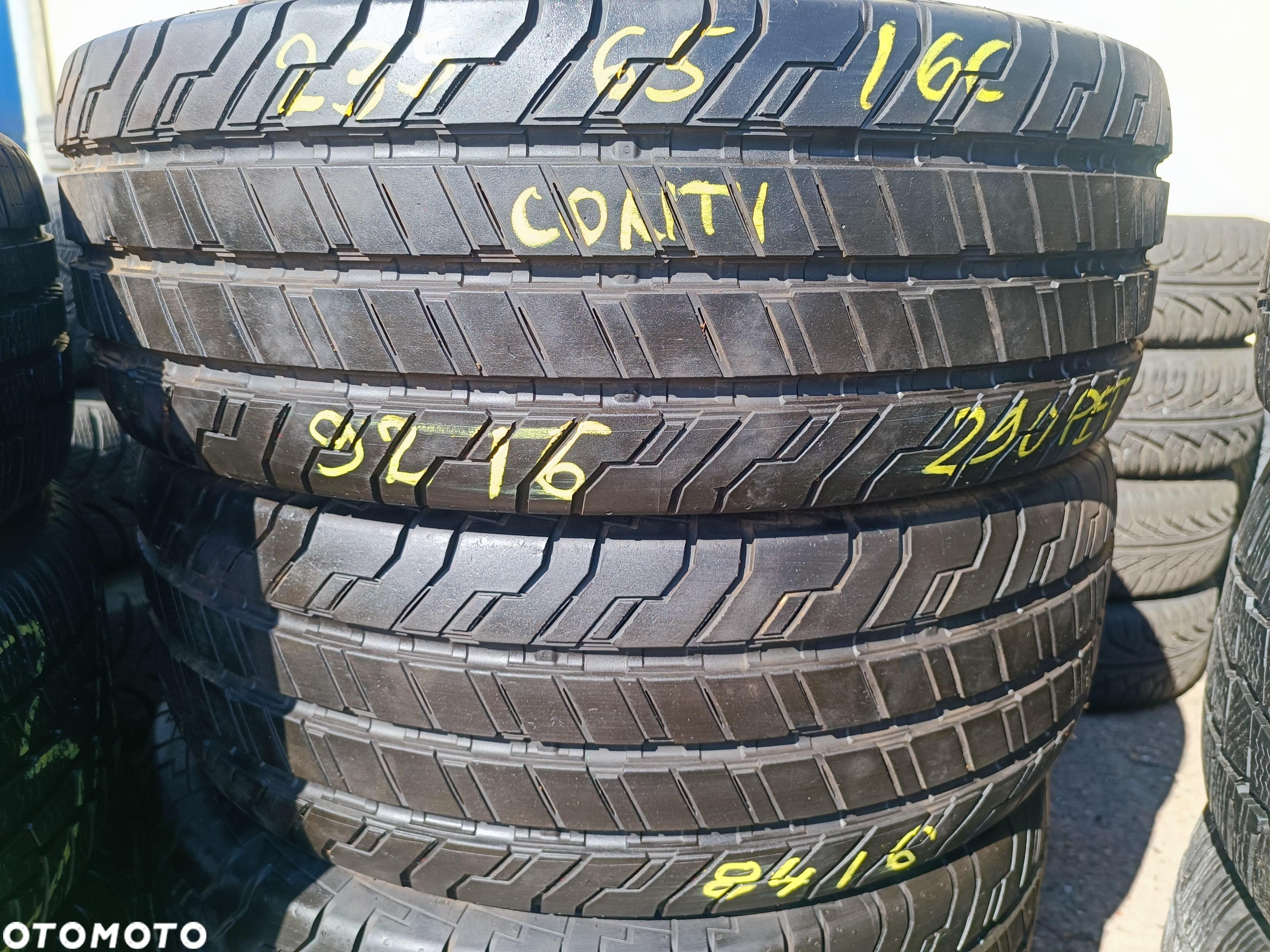 235/65R16C 16 C 115/113S CONTINENTAL CONTIVANCONTACT 100 Opony Letnie Lato  Legnica Alu-Rad jak 225/65 9mm jak nowe - 2
