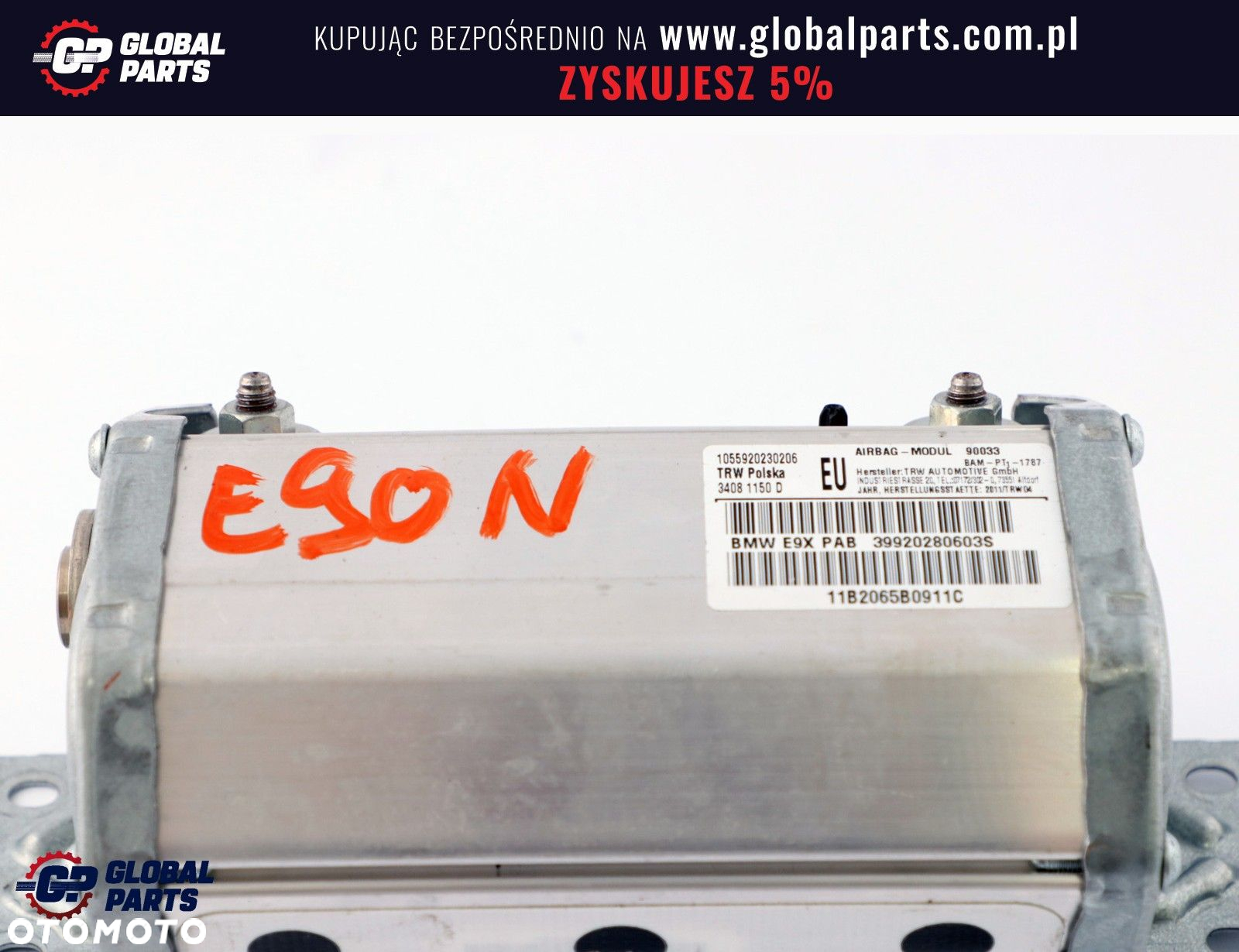 BMW E90 E91 E92 LCI Poduszka AIRBAG Pasażera - 2