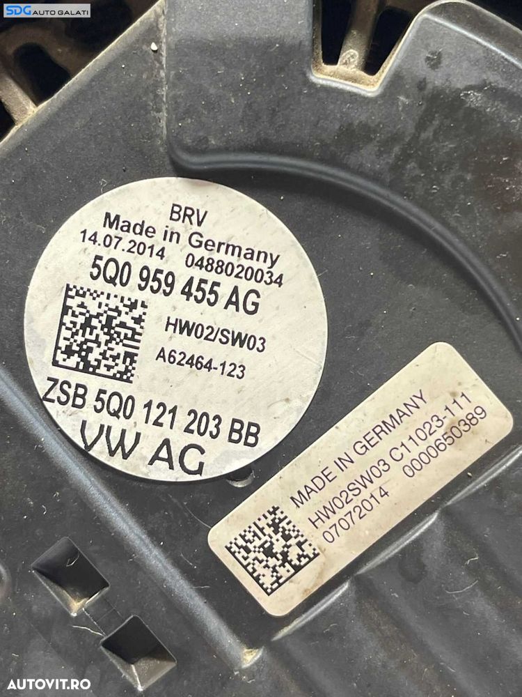 Ventilator Electroventilator Volkswagen Golf 7 1.6 TDI CLHA CLHB CRKB CXXB 2013 - 2017 Cod 5Q0959455AG 5Q0121203BB 5Q0121205C 5Q0121207J [2384] - 6