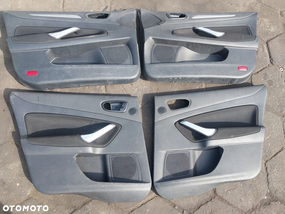 Boczki tapicerka drzwi Ford Mondeo MK4 MKIV HB Sedan prawy lewy przód tył boczek kierowcy pasażera czarne - 1