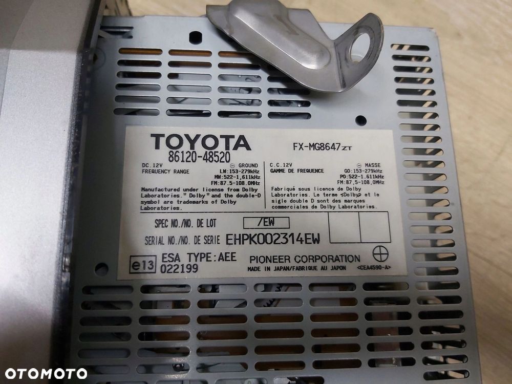 LEXUS RX II 330 350 400h radio CD odtwarzacz 86120-48520 - 6