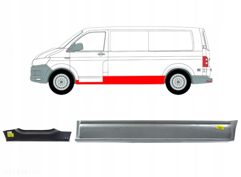 Próg Reperaturki / progi / VW T6 / T6.1 15 - 22 LONG strona LEWA ! - 1