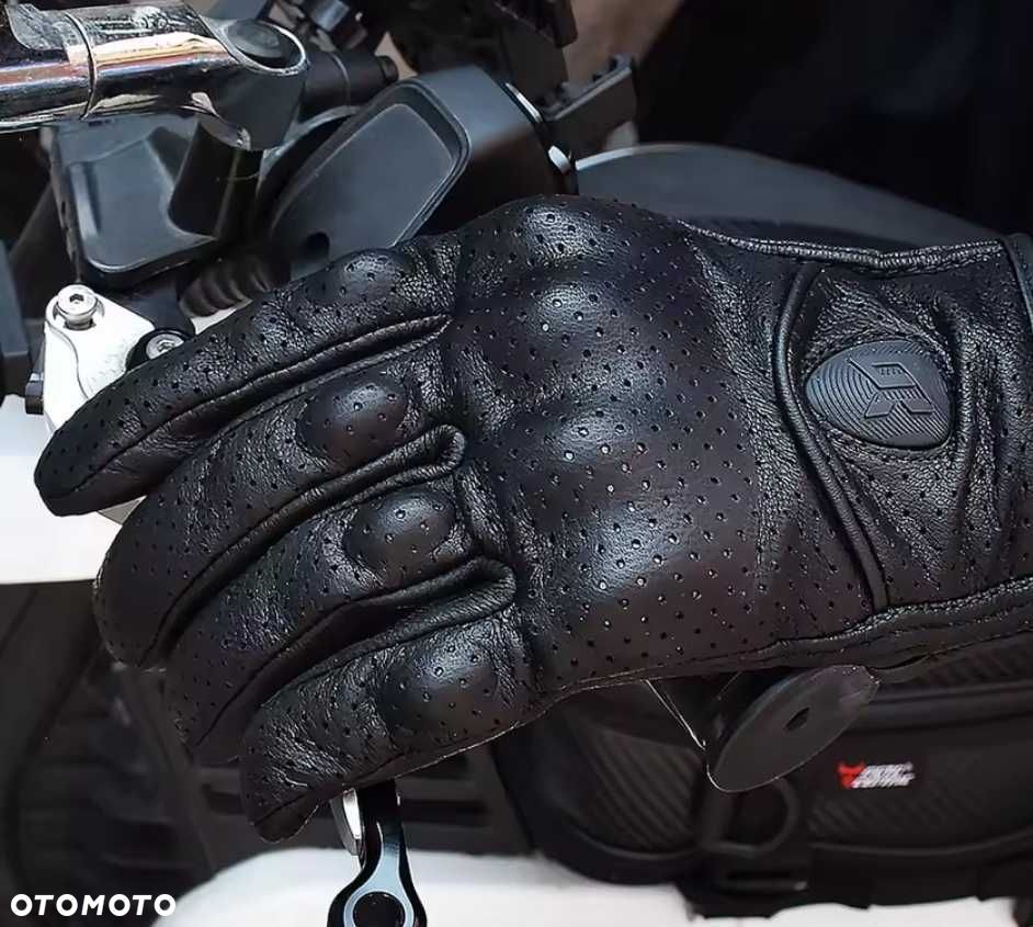 rękawice motocyklowe skórzane wzmacniane - 6